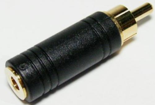 RCA Plug To 3.5mm Audio Jack Mono Gold
